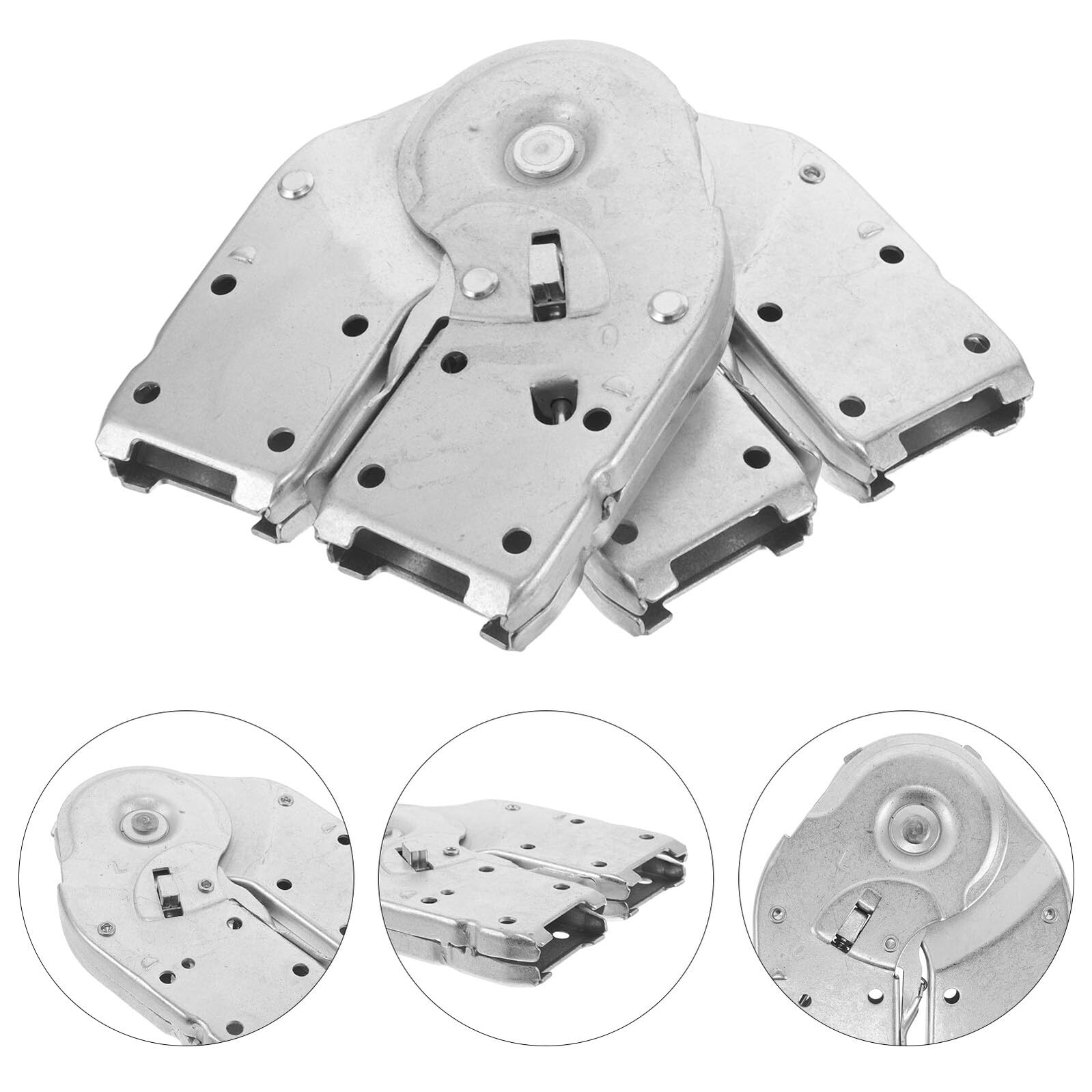 Bisagras Repue para Escalera Plegable Acero Inoxidable Accesorio Multiposición 60X23Mm Kit 2 Unidades para Reparación y Seguridad Escaleras cópicas Ático