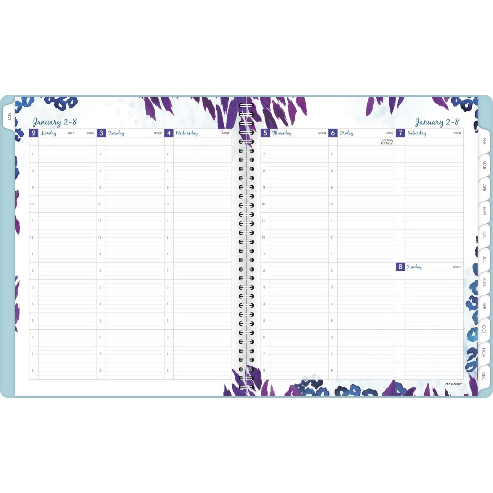 8.5x11 Inch Large Appointment Book, Teal Wild Washes 2026 Planner - View #7