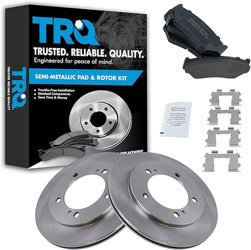Juego de rotores de freno delantero y pastillas semimetálicas para Tracker Vitara 99-04