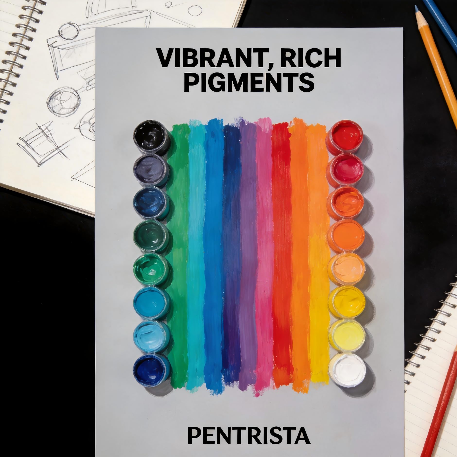 Set di Colori Acrilici Professionali, 20 Tubetti da 75ml | Pittura Acrilica per Dipingere, Colori Acrilici per Dipingere su Tela Colori Brillanti Resistenti Alla Luce, e Impermeabili