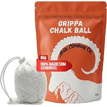 Climbing Chalk Ball, Performance Friction Gymnastics Chalk 100% Magnesium - Ultra Grip for Lifting, Rock Climbing, Gym, Weights & More! Long Lasting & Skin Friendly