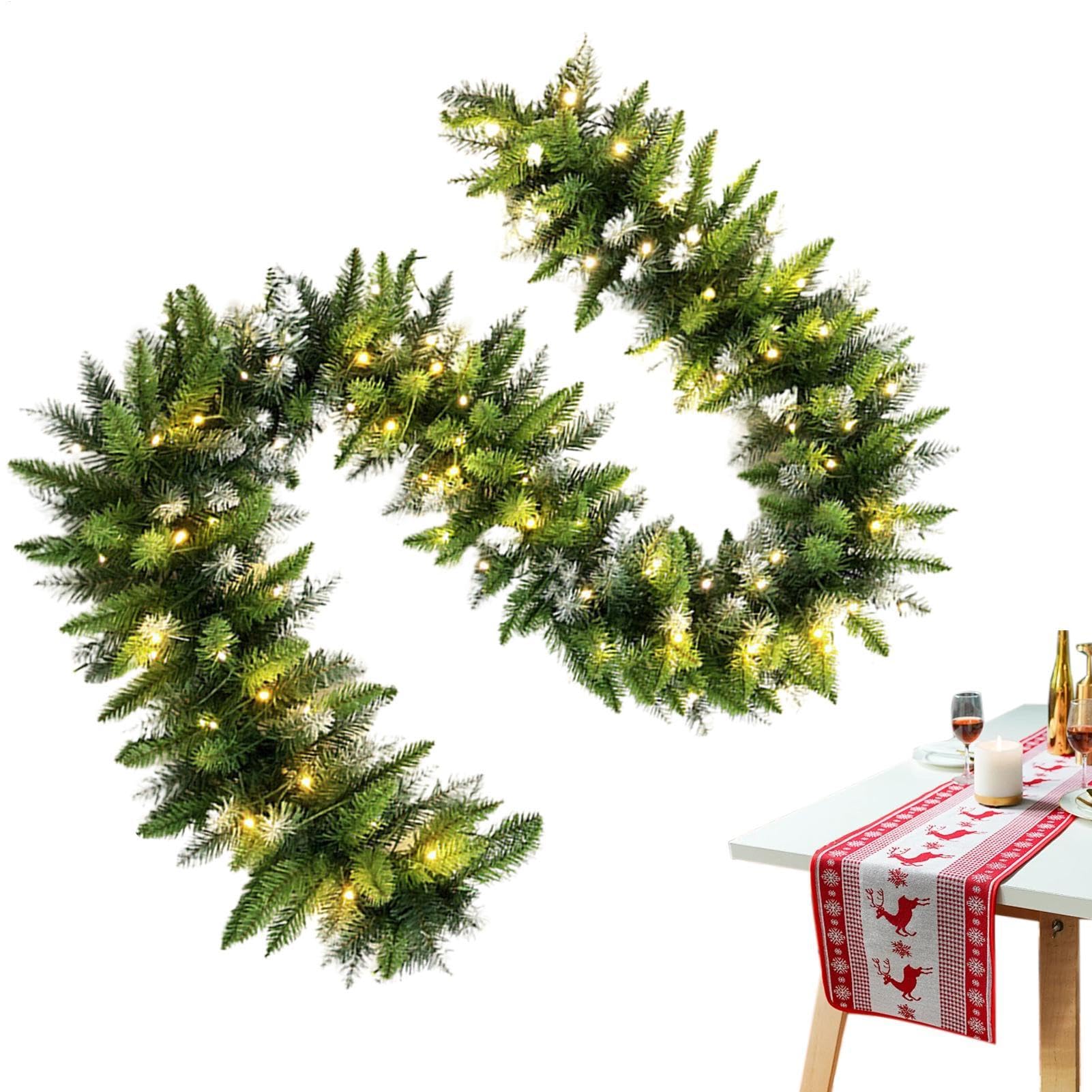 Weihnachtliche Lichtergirlande Vorbeleuchtete Girlanden-Dekoration