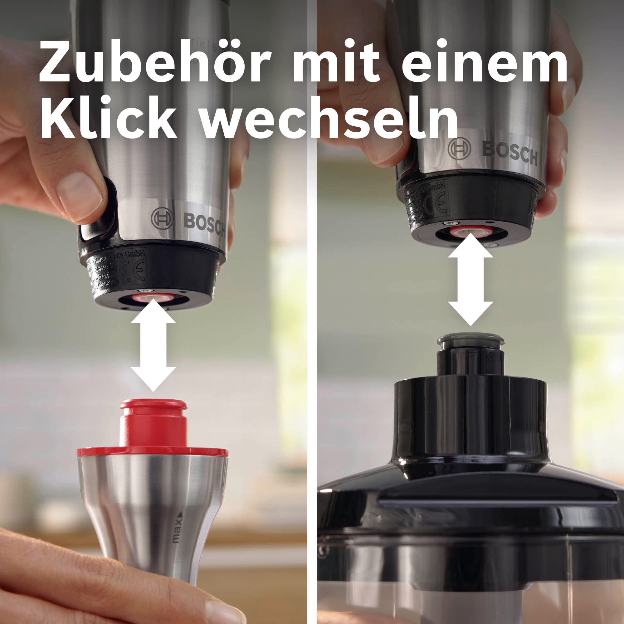 Bosch ErgoMaster seria 6 blender ręczny, z przecinakiem do kostki, tarką, trzepaczką, 4 ostrzami ze stali nierdzewnej, odporne na zużycie ceramiczne złącze, chłodzenie powietrzem, trwały, 1200 W