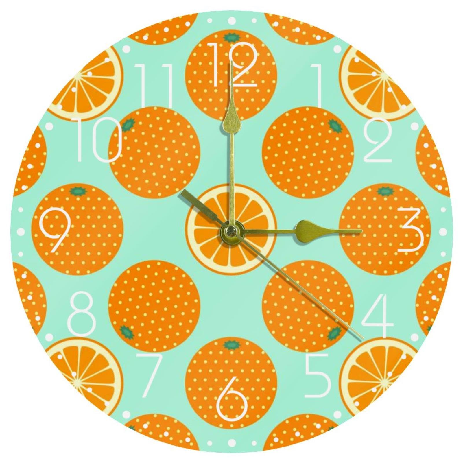 Horloge ronde en acrylique colorée pour salon, cuisine et salle de classe