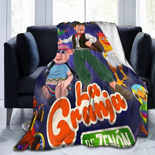 Miniatura 4 de Manta La Granja De Zenon de felpa acogedora manta decorativa para cama sofá, súper suave y cálida microfibra manta y mantas para todas las estaciones