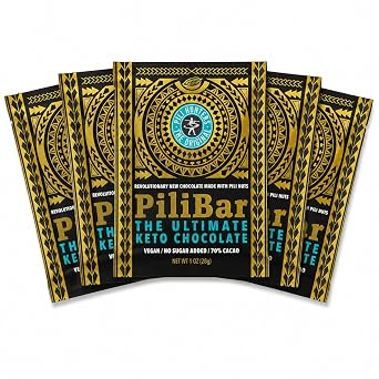 Pili Hunters - Keto PiliBar 1 oz Bars, 5 Pack Ultimate Keto Chocolate Bar with Pili Nuts, Regenerative Cacao, Vegan, No Sugar Added, AS SEEN ON SHARK TANK