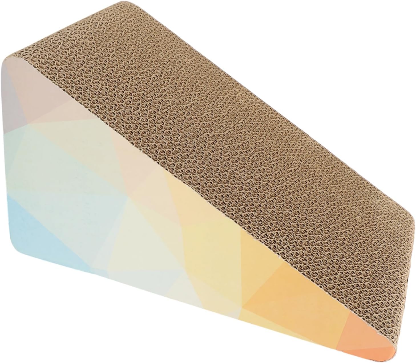 1Pc Large Triangle Cat Scratching Post Corrugated Paper for Cats Compact Design for Claw Grinding Prevents Furniture Damage