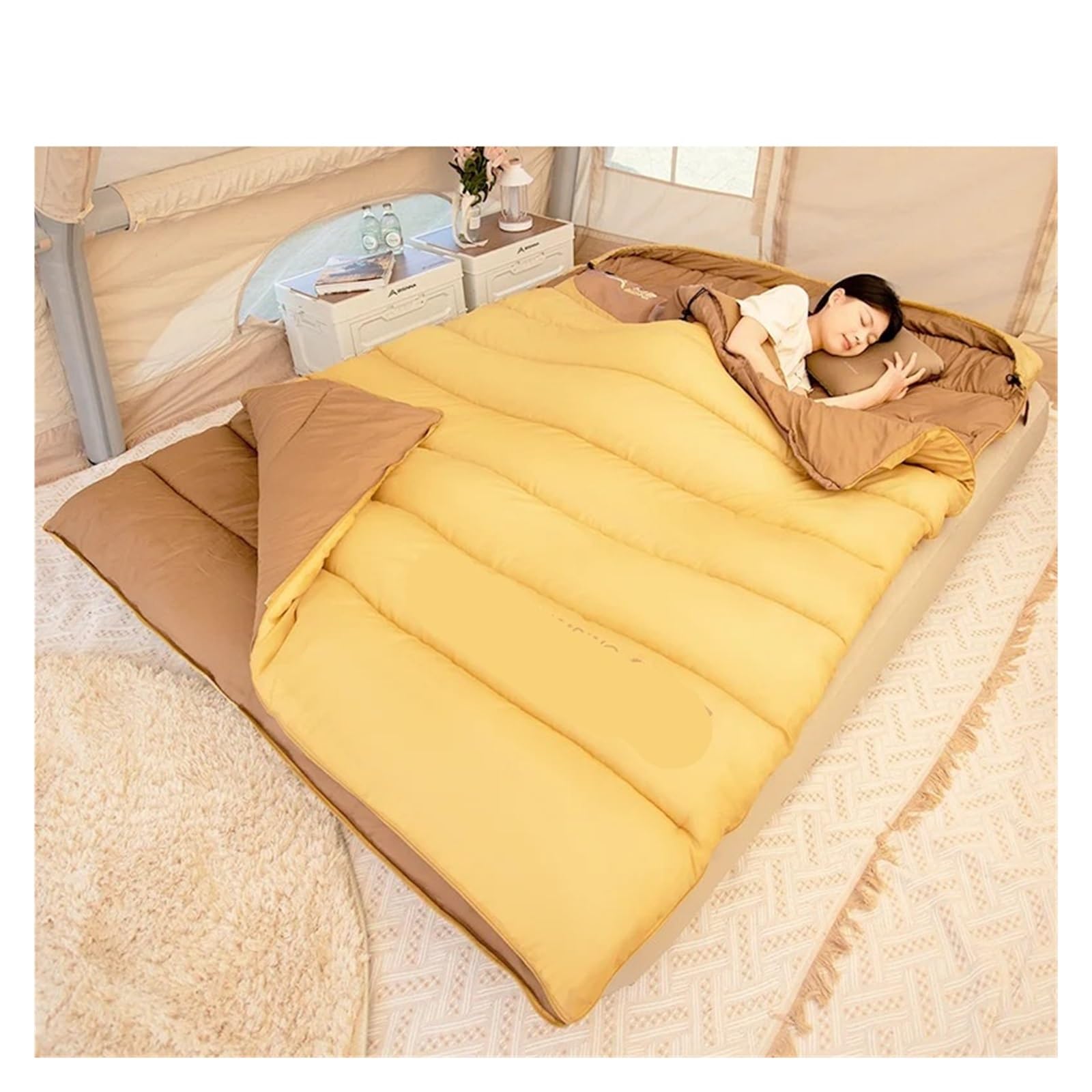 Saco de Dormir Saco de Dormir for Acampar, portátil, for Las Cuatro Estaciones, for Invierno, for al Aire Libre, Viajar y Hacer Senderismo