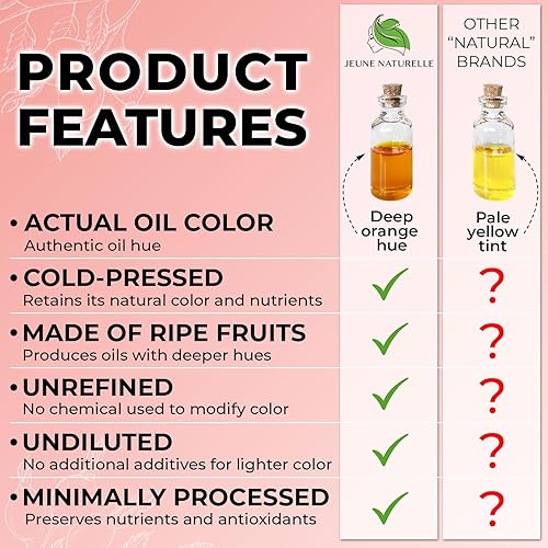 Miniatura 3 de Aceite de rosa mosqueta, puro, virgen, prensado en frío, de bayas enteras (pulpa y semillas), tono naranja profundo natural para reparación
