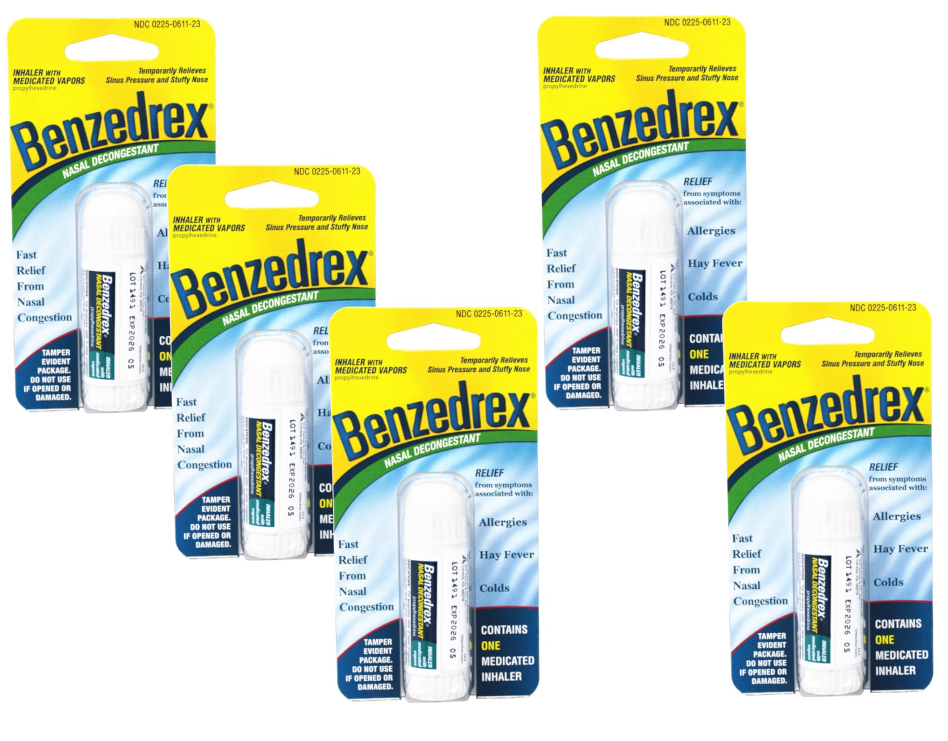 Benzedrex Vapor Inhaler-1 ct. (Pack of 5) by Benzedrex
