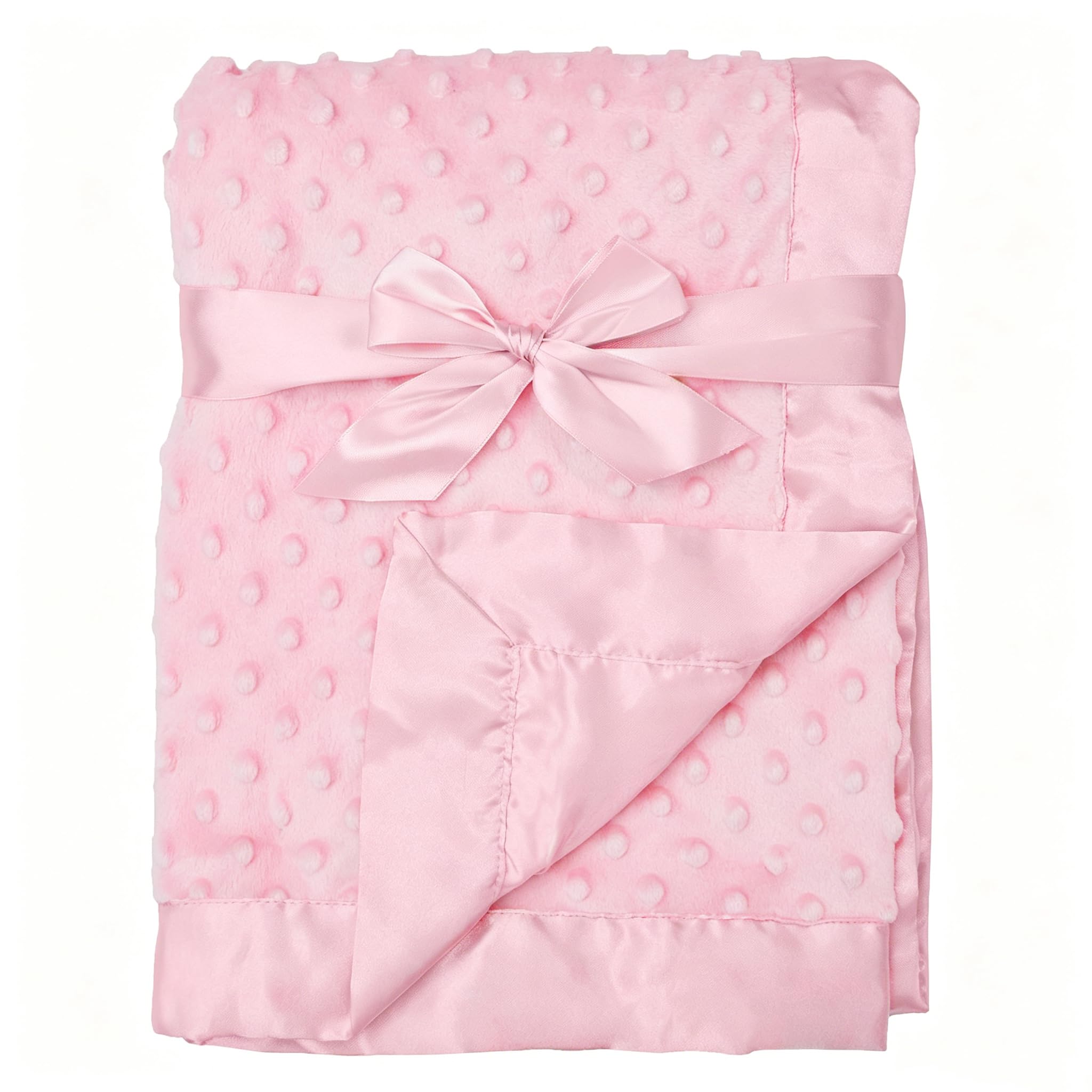American Baby Company Heavenly Soft Chenille Minky Dot - Manta de recepción (76,2 x 101,6 cm), color rosa