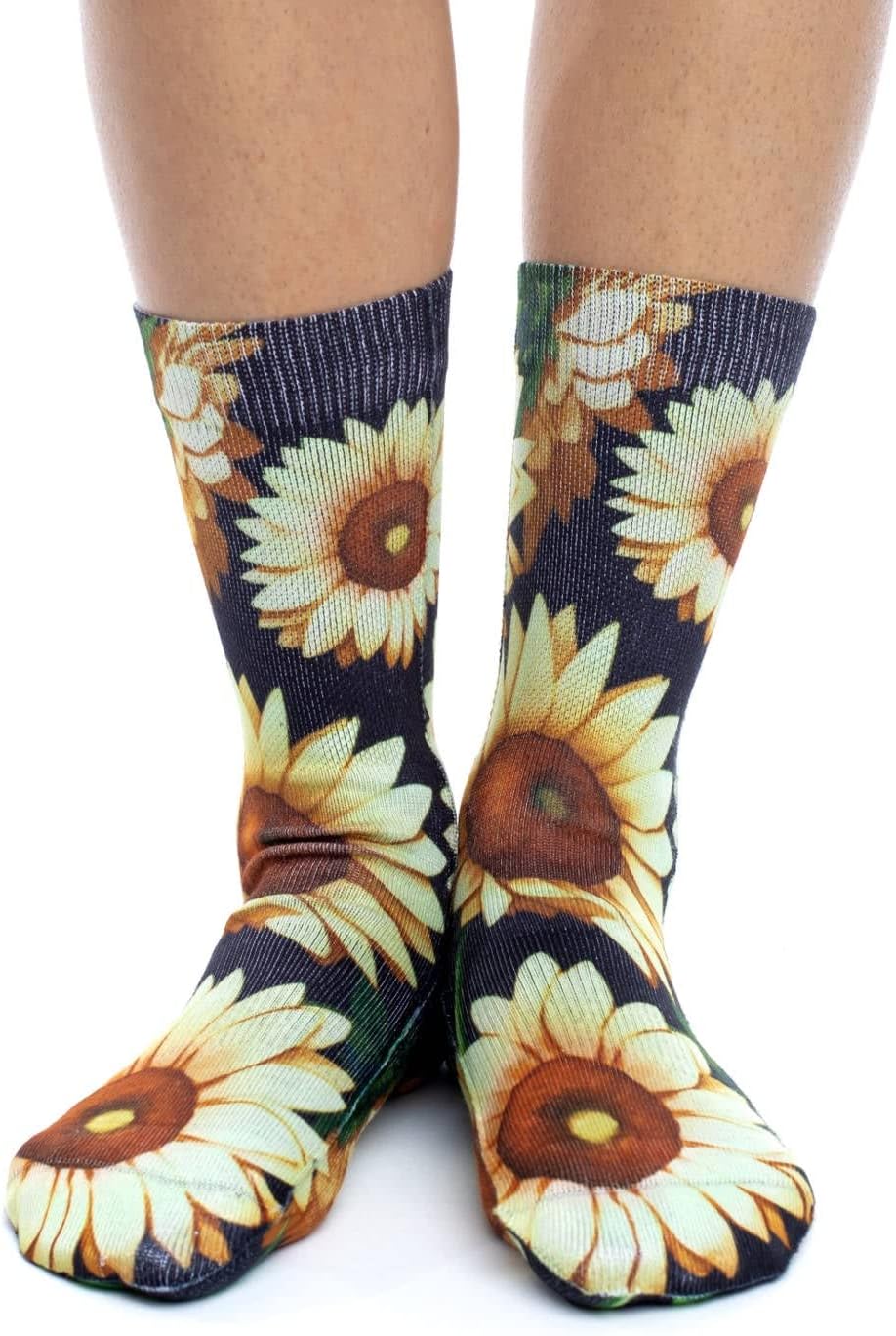 Good Luck Sock Women's Sunflowers Crew Socks, Adult, Shoe Size 5-9 - Image 2