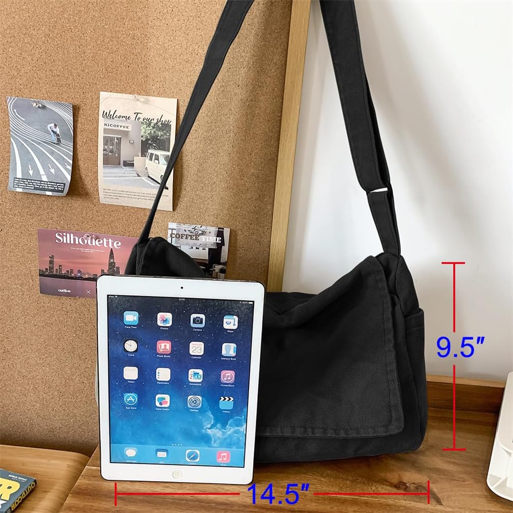Bolso bandolera cómodo y ligero de lona para organizar tu día 4
