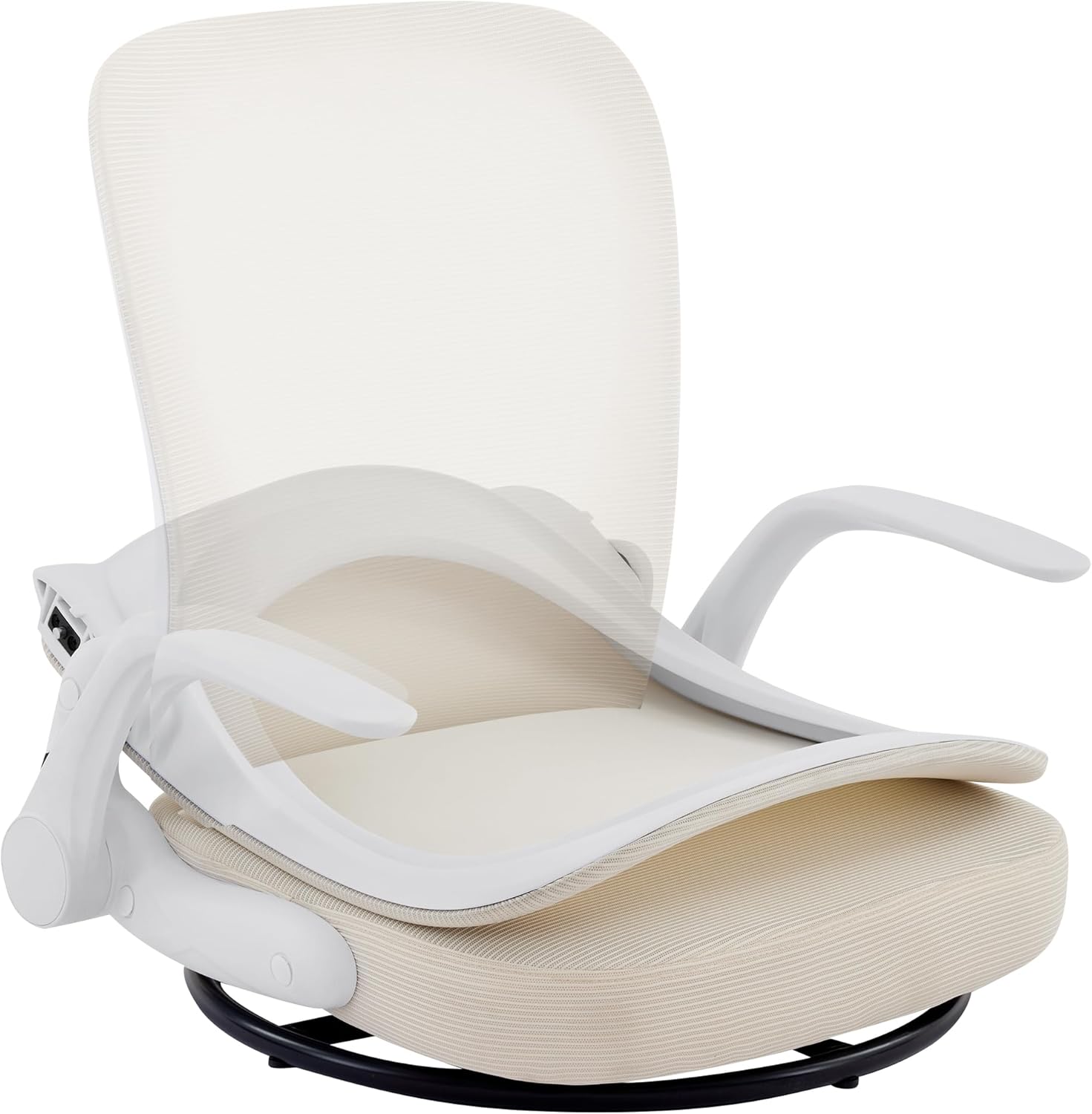 NATURFEN 回転座椅子 腰が痛くならない ひじ掛け付き 折りたたみ