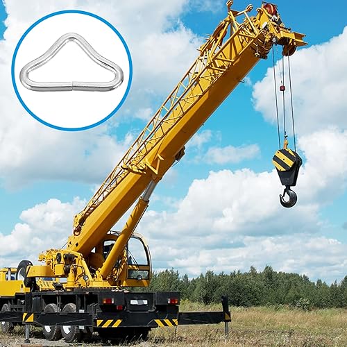 Miniatura 6 de EXCEART 40 piezas de anillos triangulares para correa de repuesto de trampolín, bolsa de cinturón de reparación