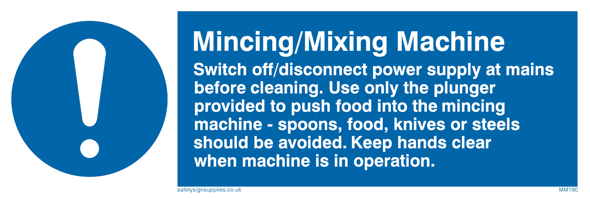 Pack of five - Mincing Sign - 150x50mm - L15