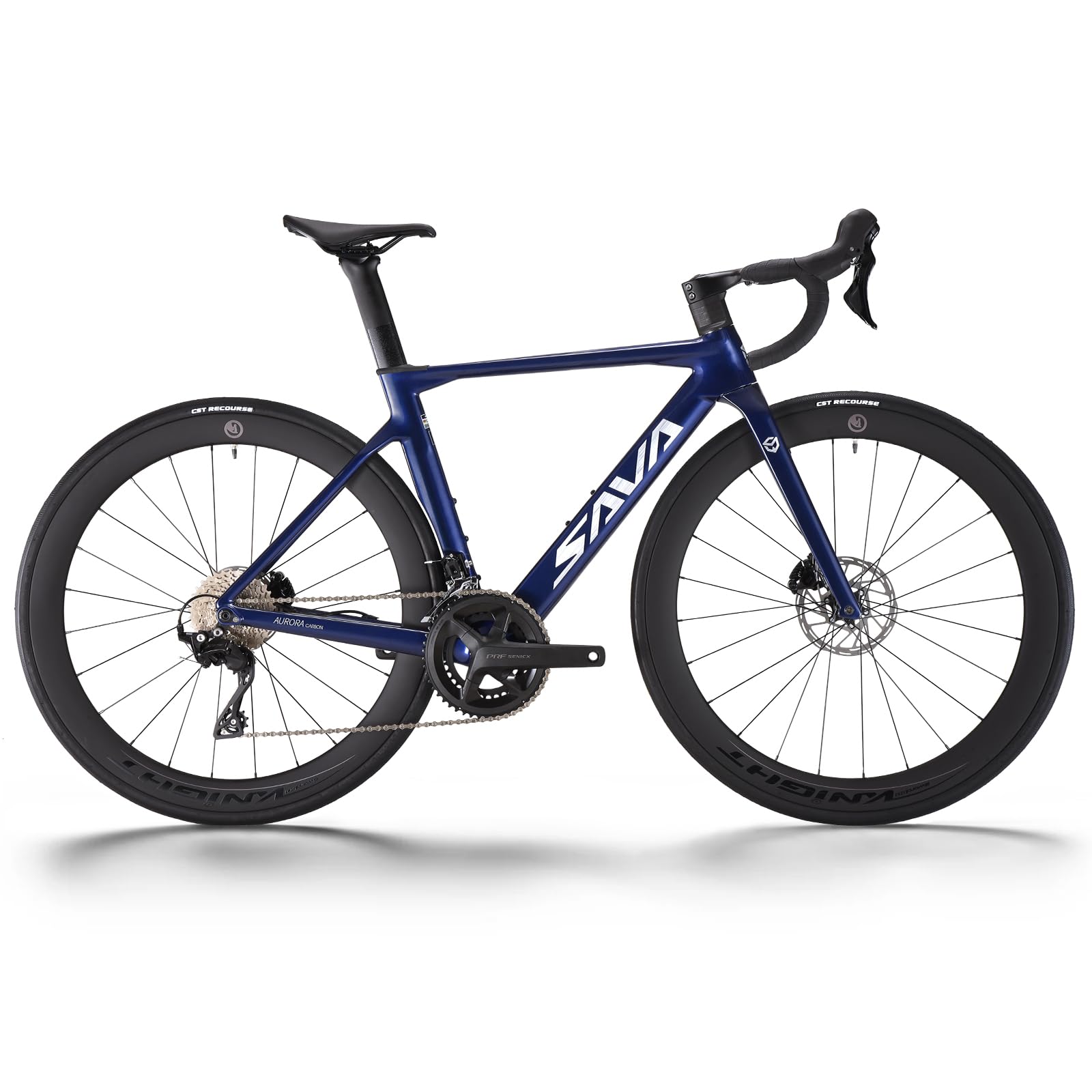 SAVADECK Carbon Fiber Road Bike, Hydraulic Oil Disc Bike with Carbon Fiber Frame and Wheelset, Lightweight Full Carbon Racing Bicycle with Shimano R7120 24S Shift Set for Adults