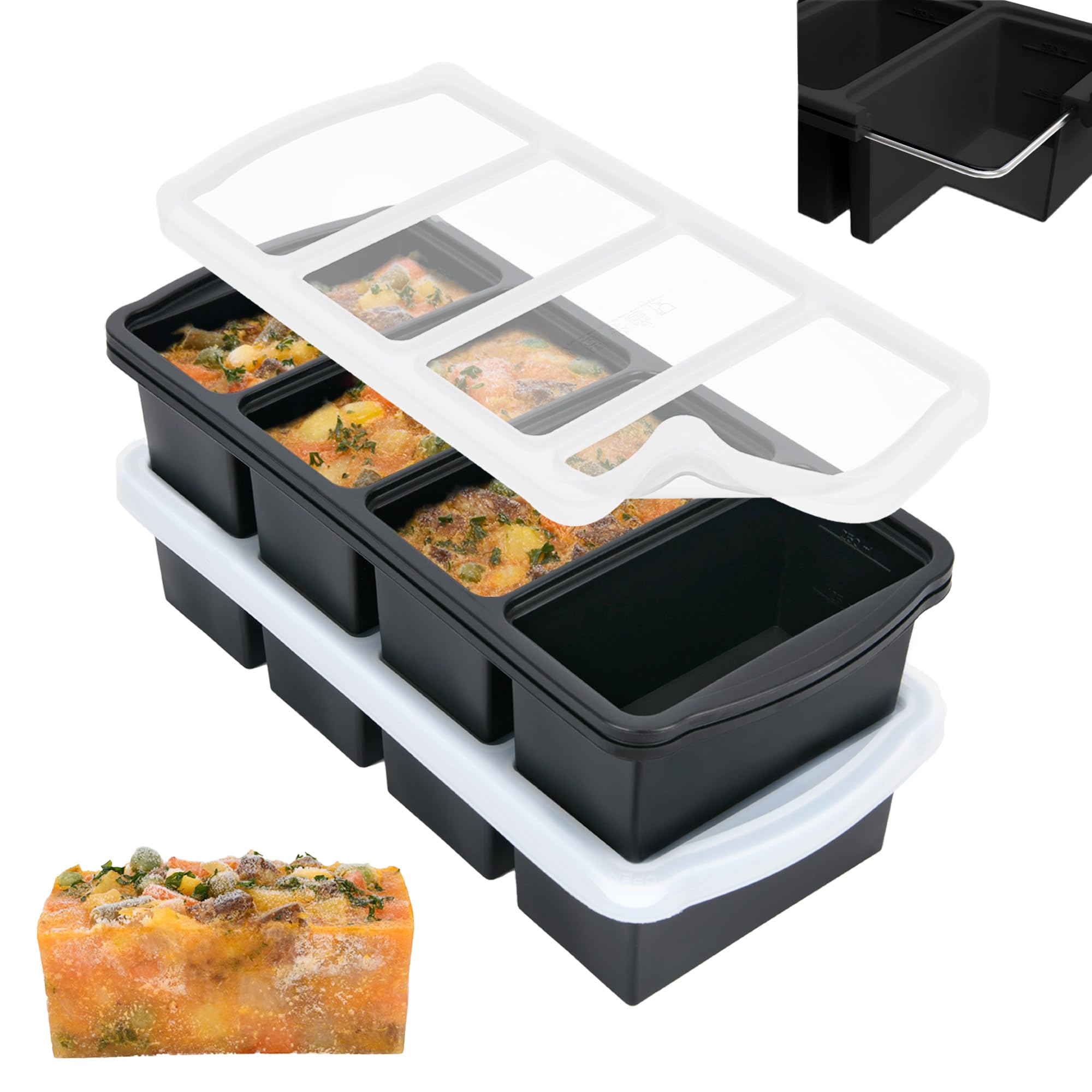 ZIP STANDING Silicone Freezer Tray Grey
