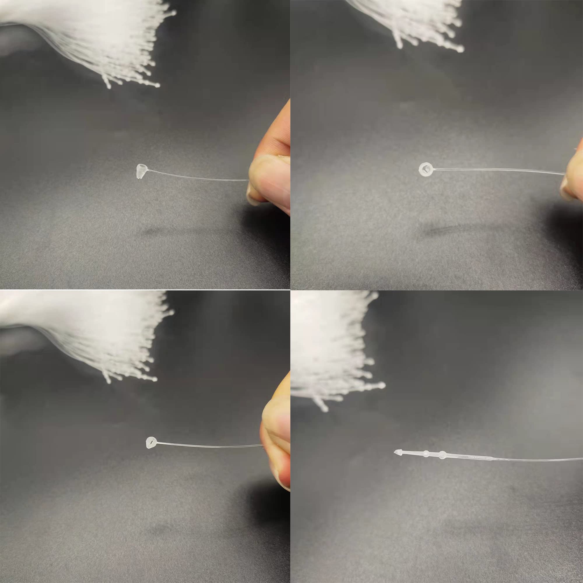 2000 Pezzi fili di sicurezza 230 mm Fissaggio per Cartellino del Prezzo in Plastica Anello per Perni di Bloccaggio a Scatto etichette in plastica per etichette di sicurezza (trasparente)