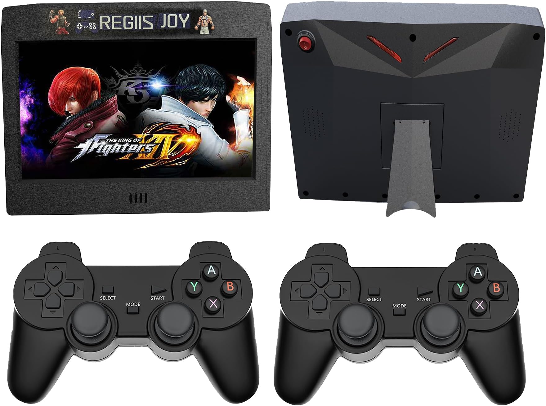 RegiisJoy 30000 in 1 Handheld Portable Arcade Game Console with HD Screen,Mini Pandora Box 70S 2.4GHZ Wireless Controllers Search/Hide/Save/Load/Pause Games Black