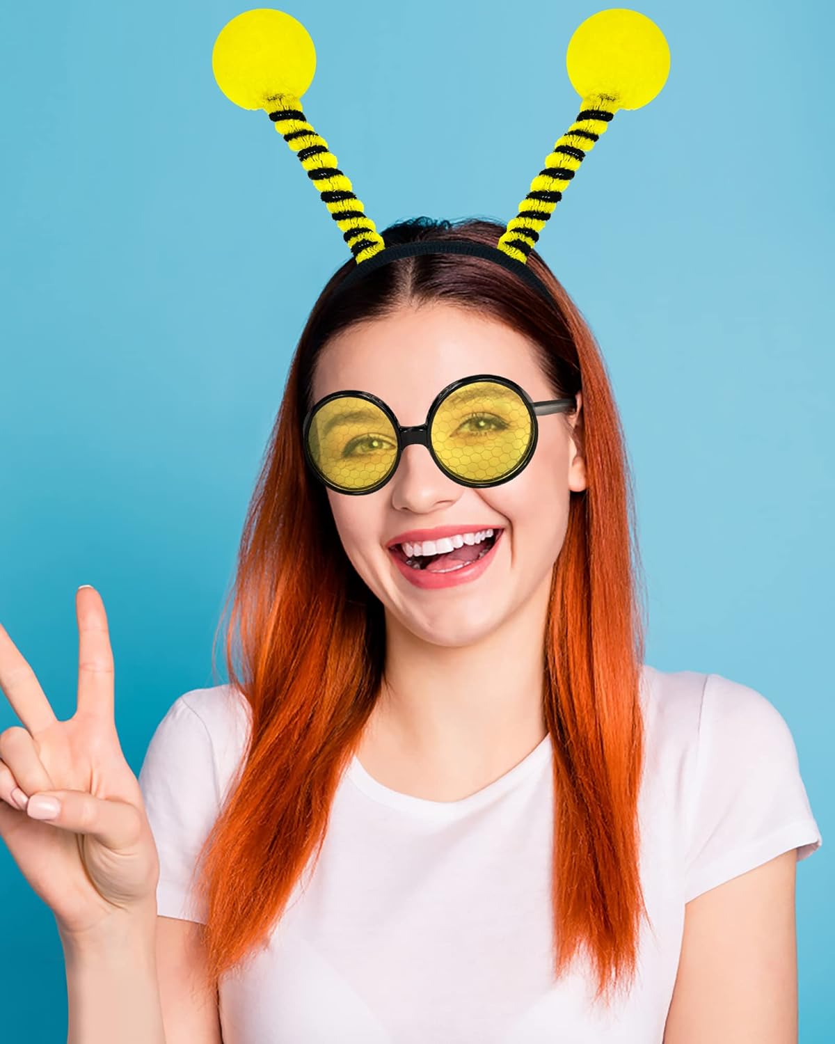 Butterfly Antenna Headband Glasses Set for Adult Bee Headband with Eyeglasses Butterfly Costumes Accessories - Image 7