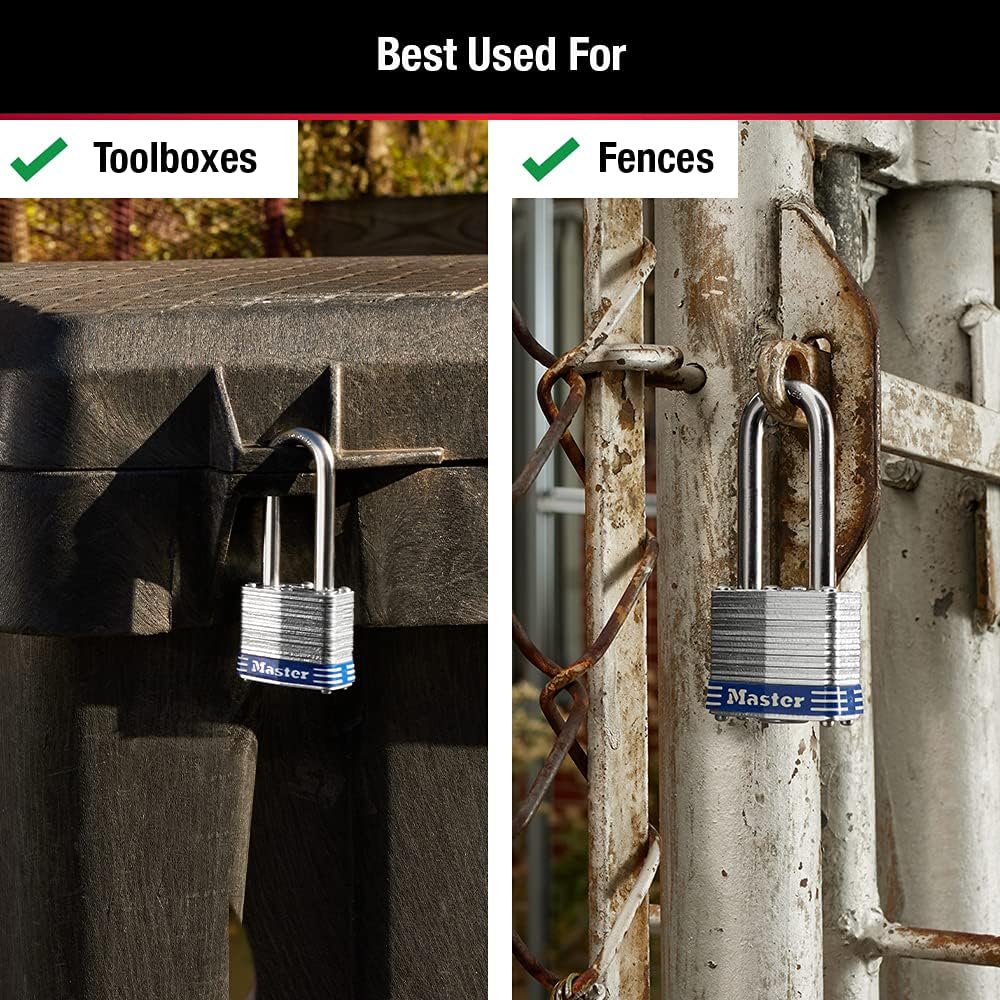 Keyed Padlock Heavy Duty Long Shackle Padlock With 4 Keys, Outdoor - View #6