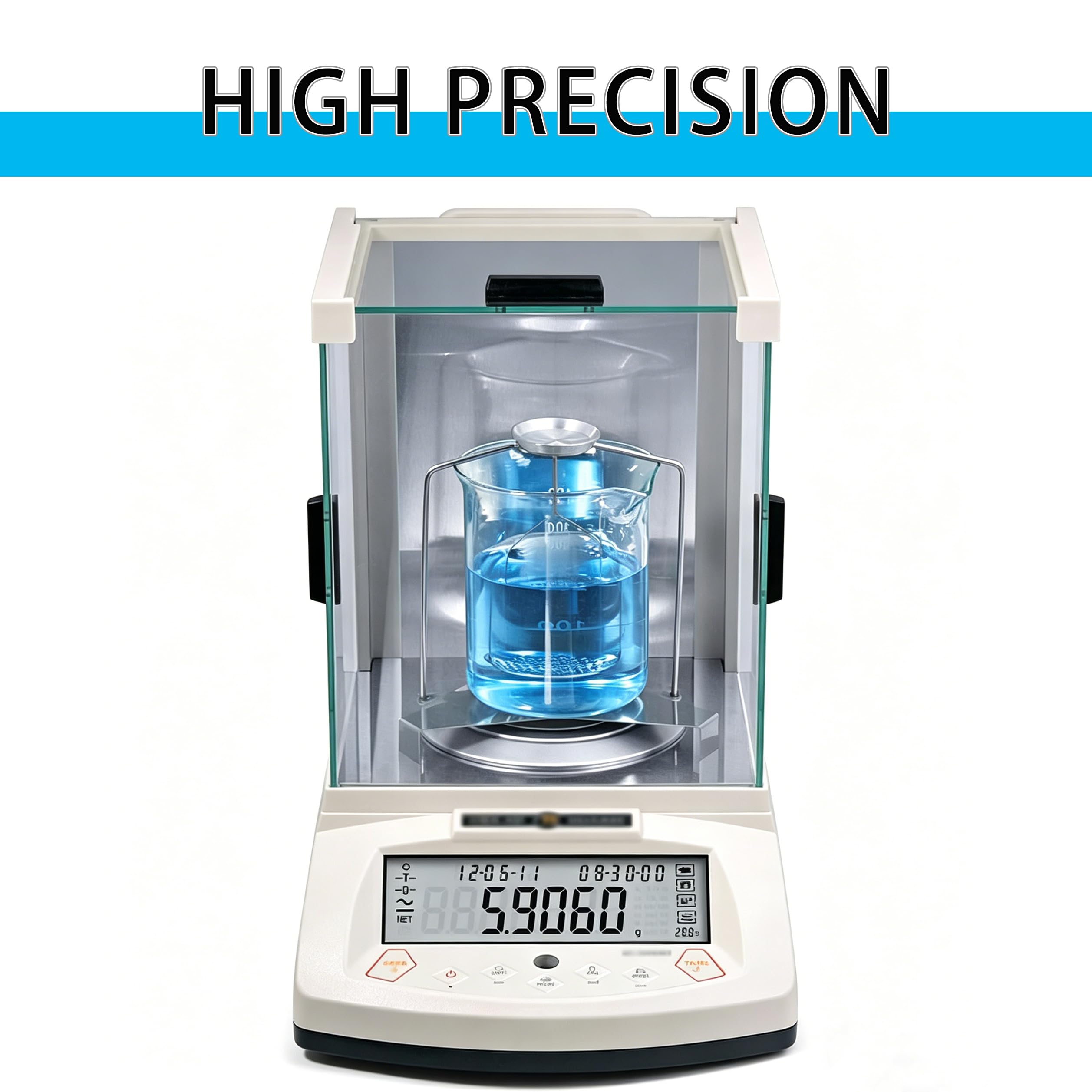 AVSMGP Marco para Densidad Y Gravedad Específica, Kit De Determinación Densidad Alta Precisión para Líquidos Y Sólidos para Todo Tipo Balanzas Laboratorio