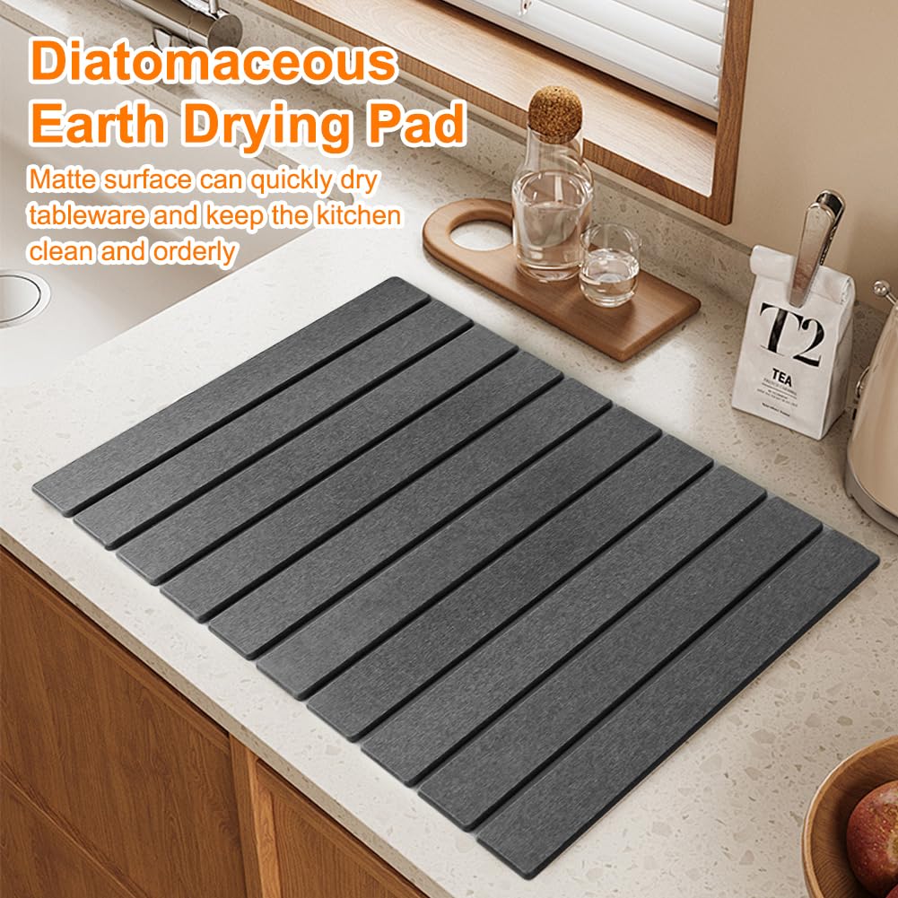 Tappetino Scolapiatti Grande Per Bancone Della Cucina, 60 X 39 Cm