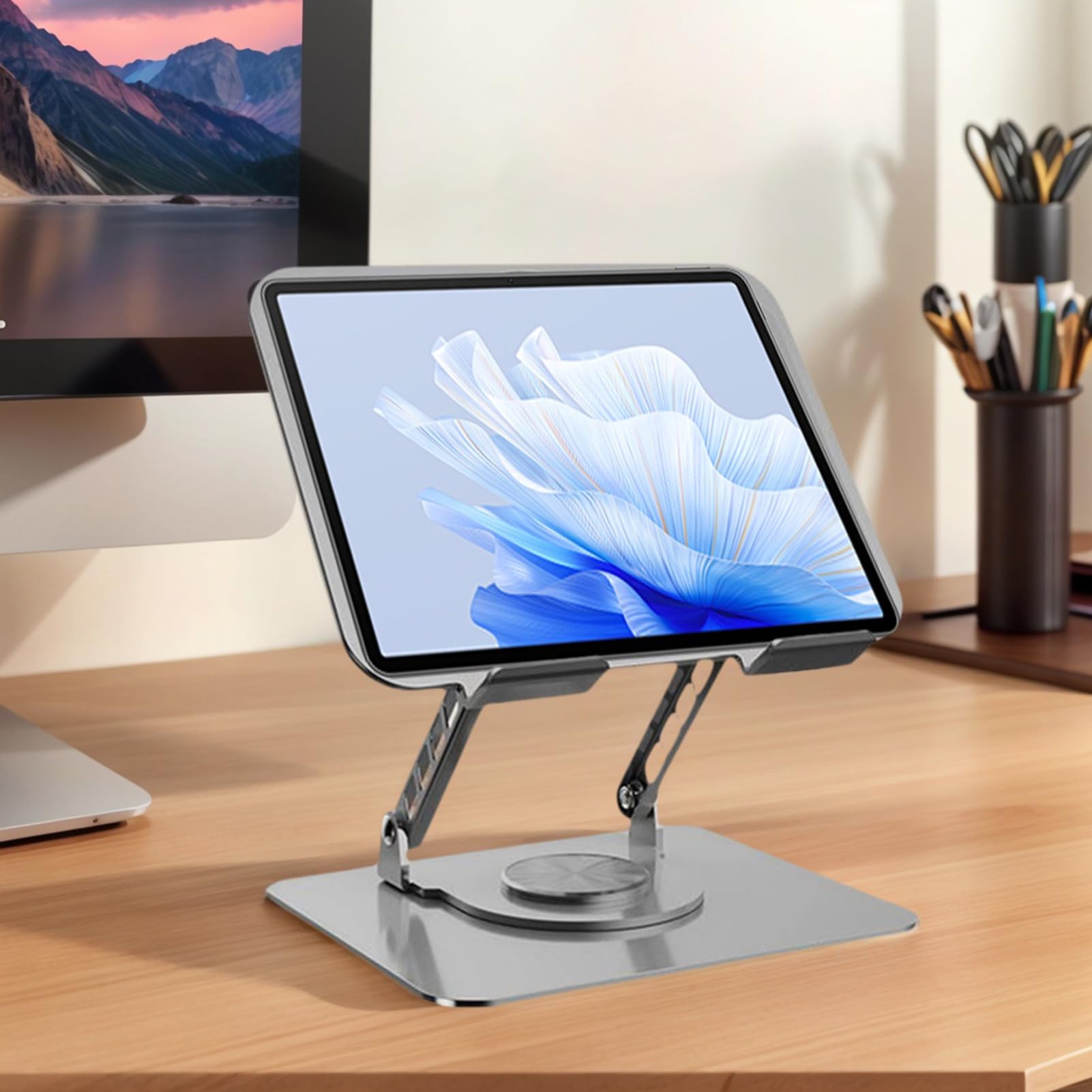 Supporto Portatile Laptop Computer Con Elevatore Pieghevole | Supporto Rotante e Rialzo per Laptop per Scrivania Per Casa, Soggiorno, Tavolo, Ufficio, Scrivania, Viaggio, Università,