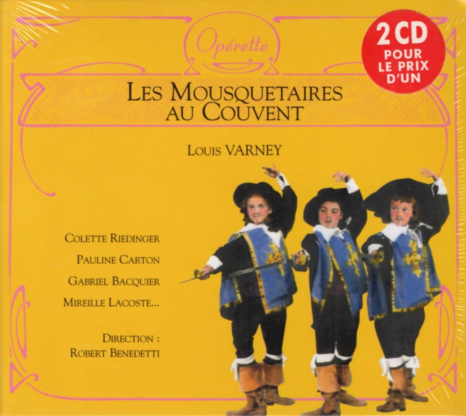 Varney: Les Mousquetaires Au Couvent [Audio CD] Riedinger/Carton/Bacquier and Louis Varney