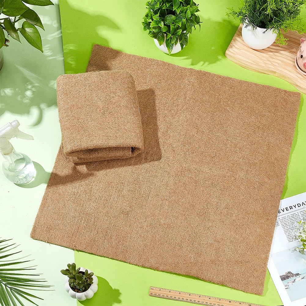 OLYCRAFT 2pcs Worm Blanket 60x60cm Worm Bin Blanket Worms Composting Blankets Jute Fiber Compost Bin Blankets Biodegradable Worms Farm Accessories for Compost Bins Farms Planter Garden Decoration — view 4