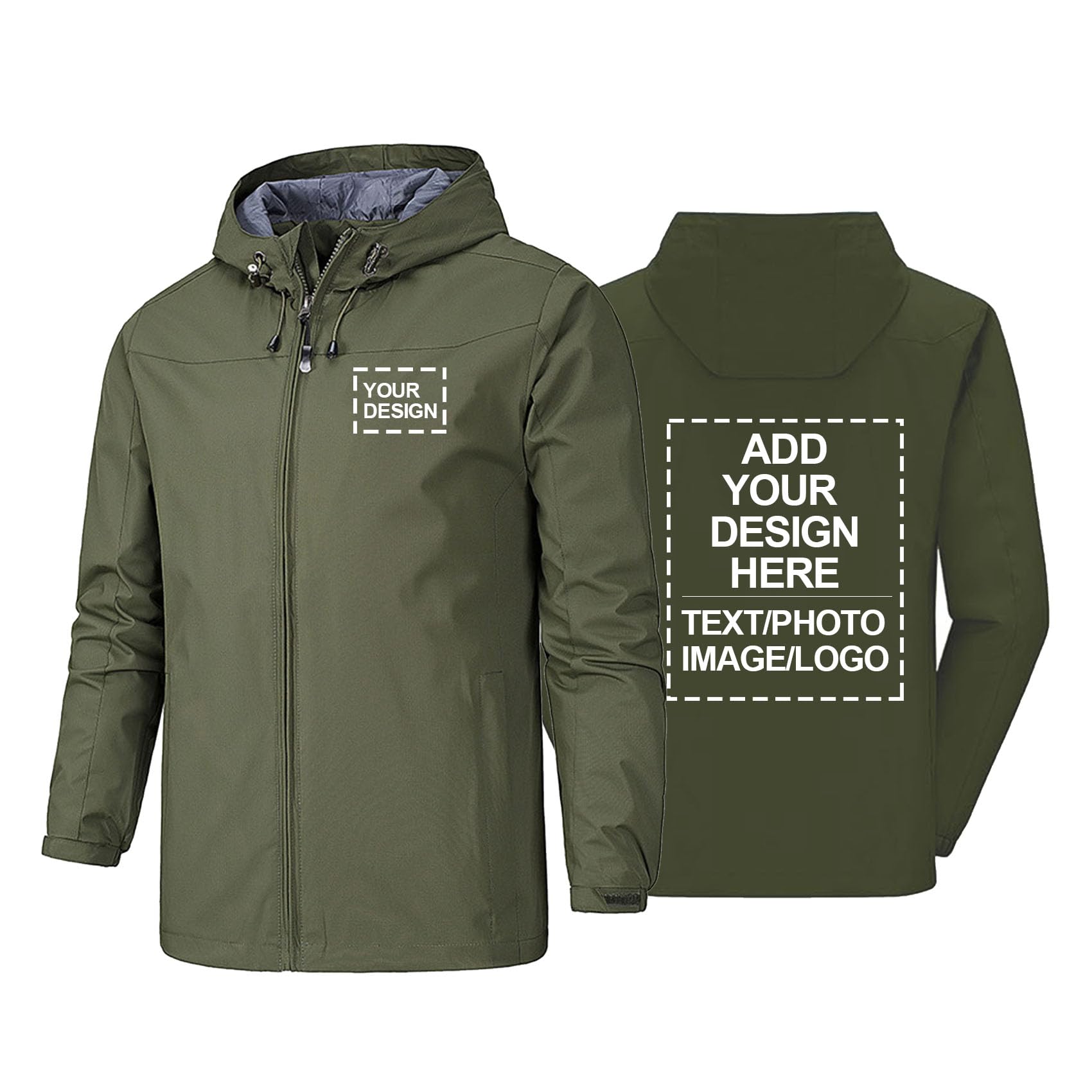Giacche impermeabili softshell personalizzate da uomo e da donna resistenti al vento e all'acqua giacche a vento personalizzate fai da te con logo e testo immagini impermeabili