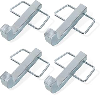 TonGass (4-Pack) Premium Snap L-Pins for Weight Distribution Hitches, 4 1/4" x 1 3/4" L-Pins with Integrated Snap Clips, Minimize Weight Distribution Hitch Noise, Zinc-Coated Heavy-Duty Steel