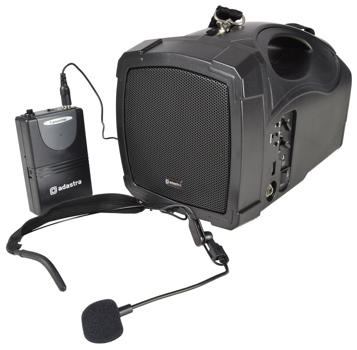 Handheld PA with Integral Rechargable Battery, Wireless Head Microphone, USB, FM & Bluetooth