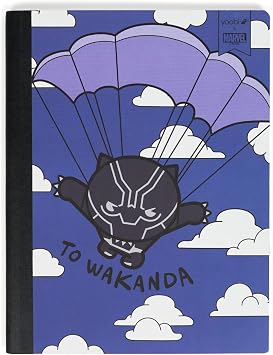 Yoobi x Marvel Black Panther Composition Notebook، College Ruled، Comp Book، School Supplies، 100 Ruled Sheets with the Sewn Binding، FSC Certified Paper