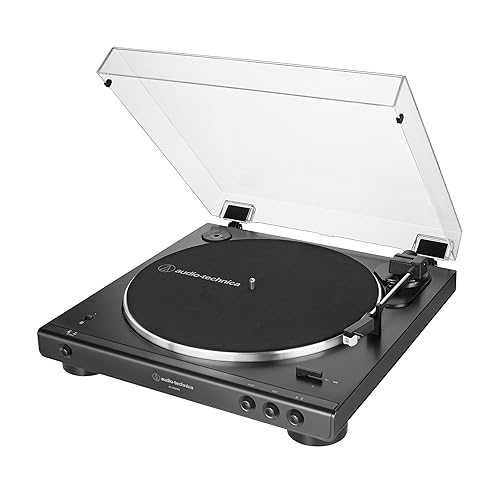 Audio-Technica AT-LP60XBT-BK Fully Automatic Wireless Belt-Drive Turntable (Black) (ATLP60XBTBK) - Black - Standalone Turntable