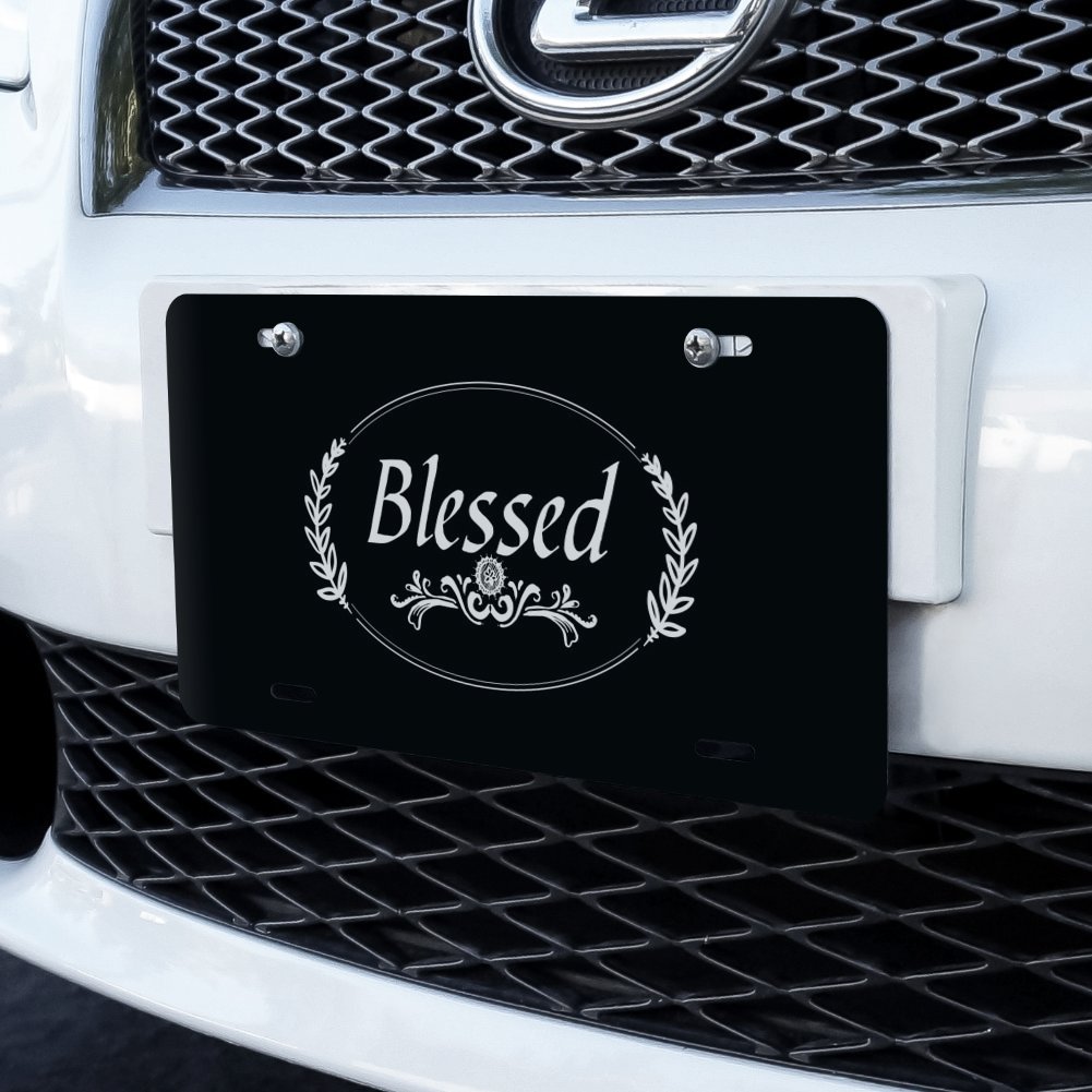 GRAPHICS & MORE Blessed Halo On Black Novelty Metal Vanity Tag License Plate