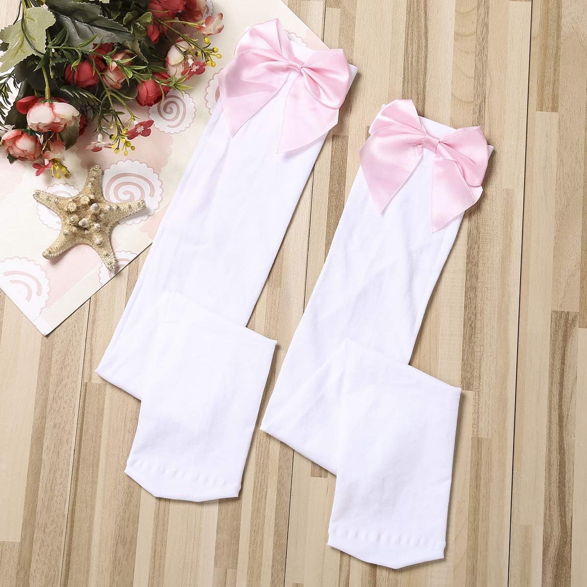 DSORVICD Women's Thigh High Stockings with Bow Opaque Over The Knee Socks Sexy Lingerie Stocking
