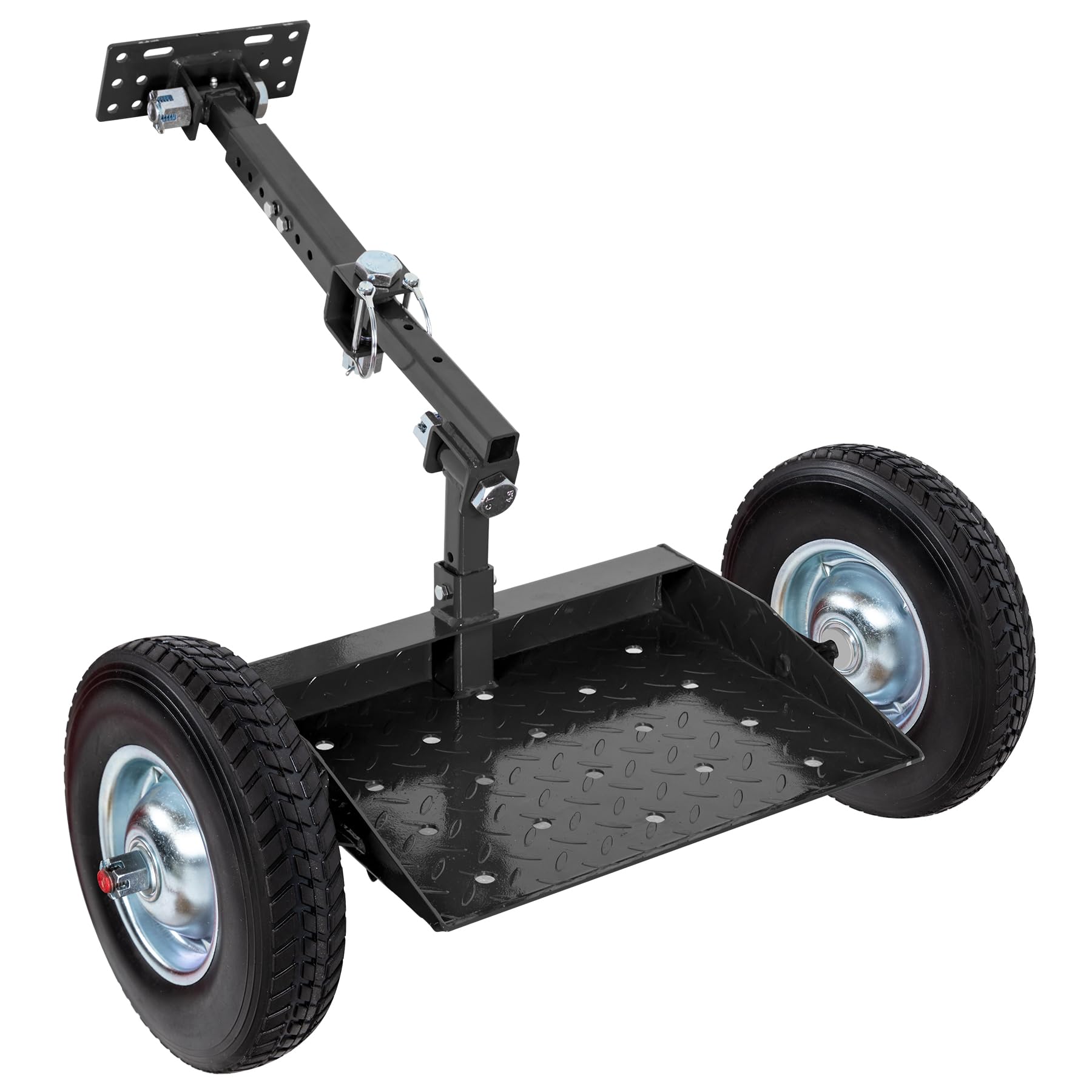 Photo 1 of Eastrexon Lawn Mower Wheels Sulky, Walk Behind Mower-Sulky, Lawn Trailer with Dual 10" Solid Tires for Mower, Easy Forward & Reverse Lawn Mower Trailer, Black