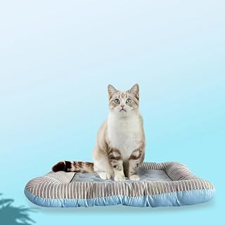RPGT Summer Pet Self Cooling Pad Washable Sleeping Blanket- No Need to Freeze Or Refrigerate 14"x 18" Kennel Mat for Small Medium Dog and Adult Cat