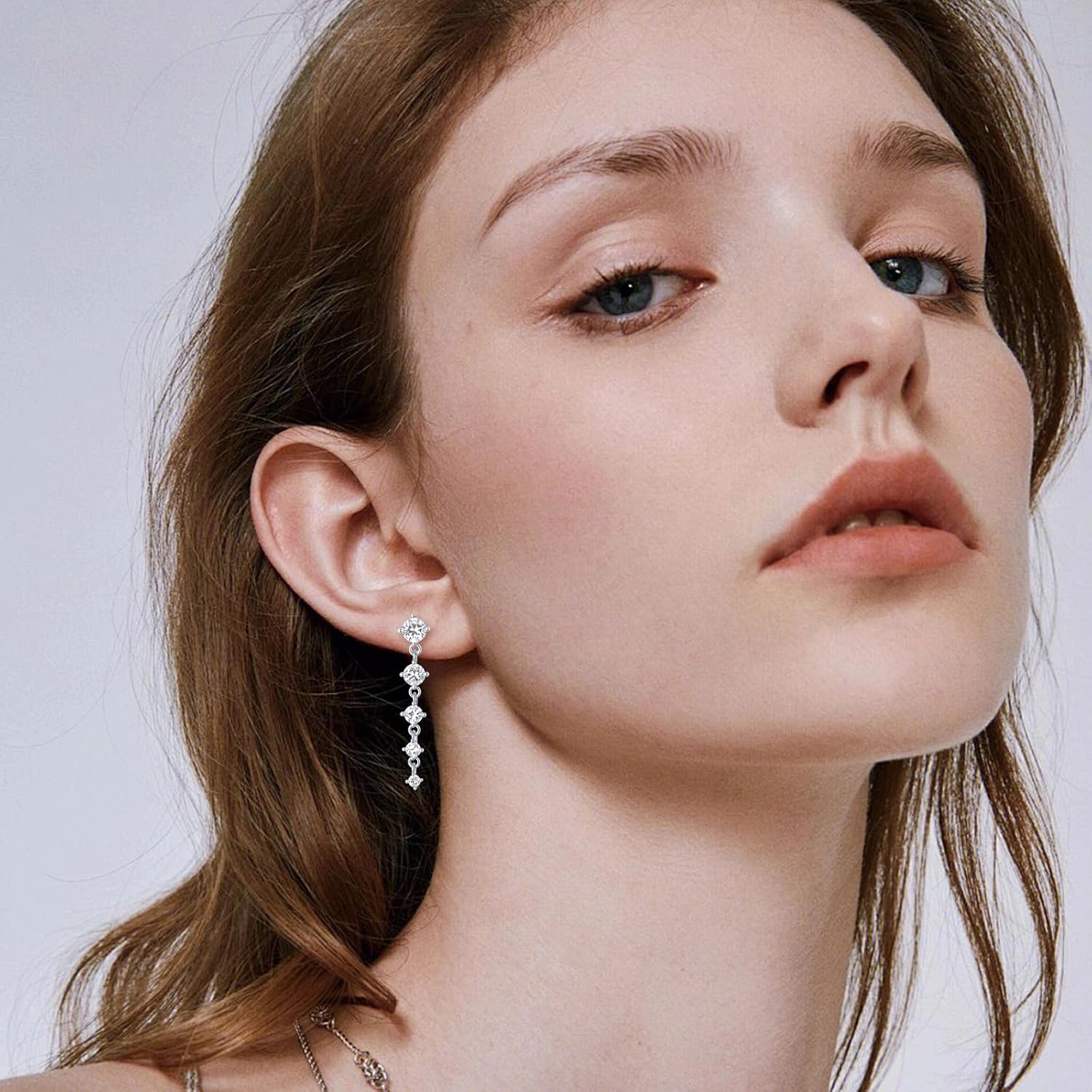 Earrings For Women 14K Gold/18K White Gold Plated Hypoallergenic 925 Sterling Silver Stud Trendy Minimalist Style For Formal Everyday Prom Bridal Bridal Wedding