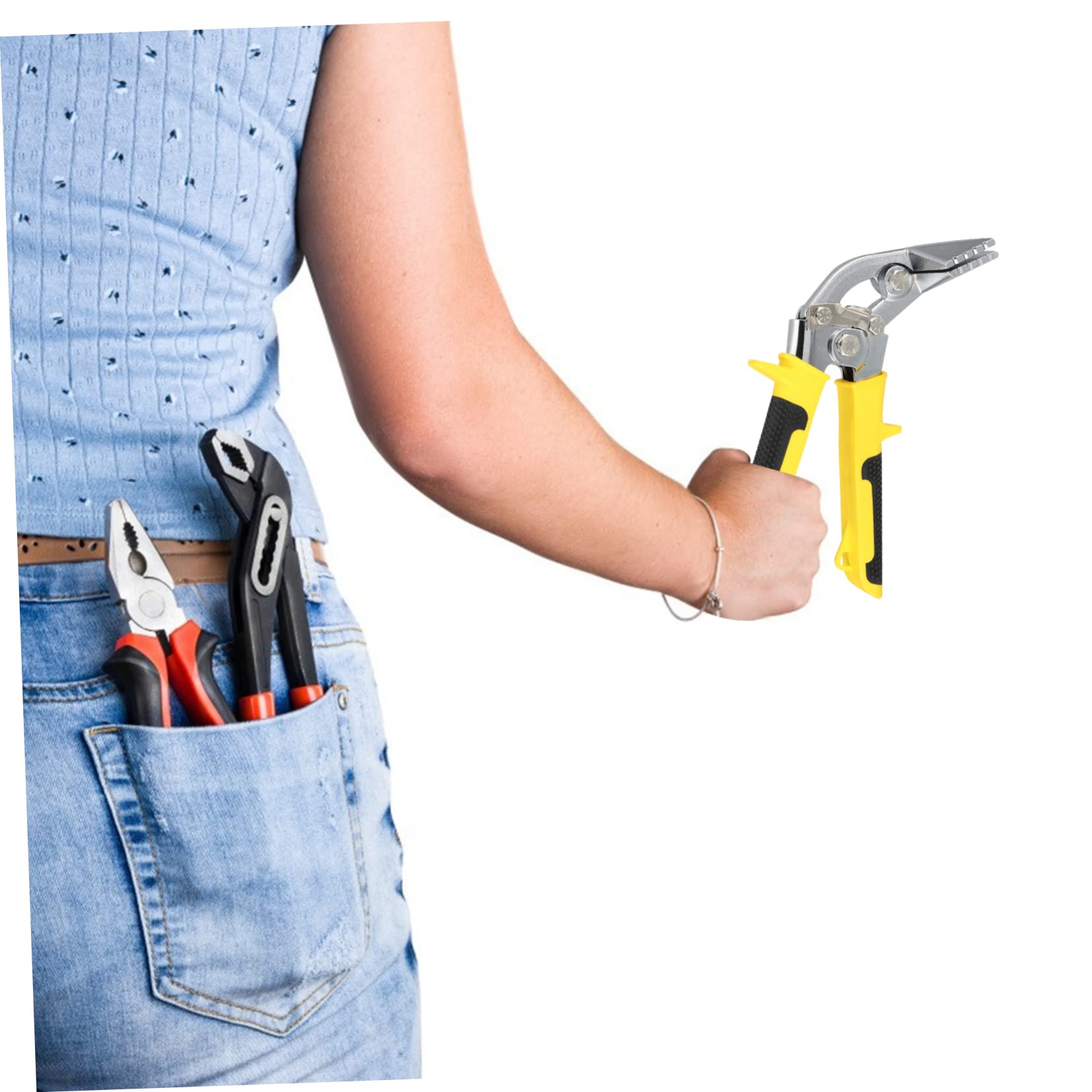 LIFKOME Pince A Plier Tole en Acier, Outil Manuel de Pliage et Sertissage