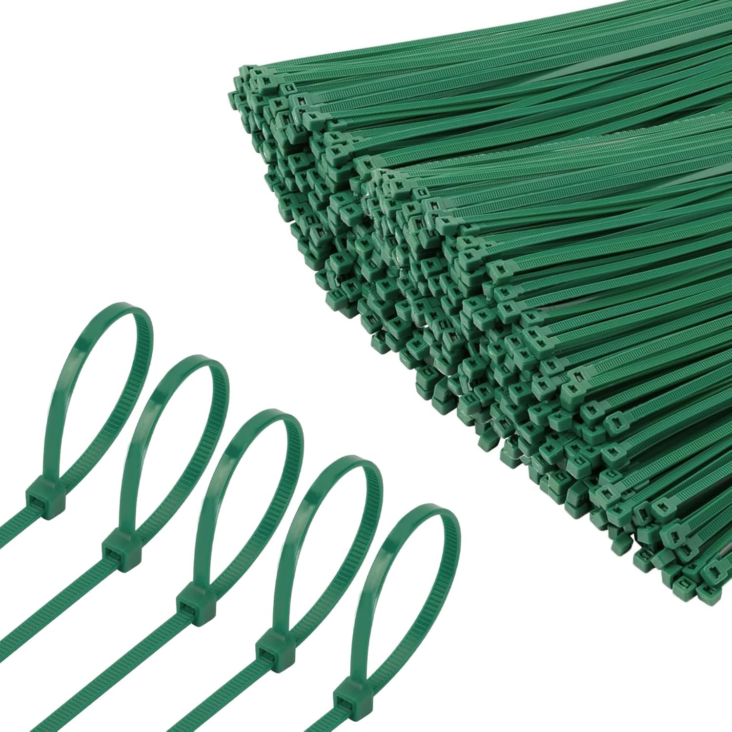 200pcs 12" Christmas Zip Ties,Heavy Duty Self Locking Nylon Cable Ties for Plants Gardening Farming Grid Wall Fence Home and Office, Decor Twist Tie Wraps for Christmas Tree Ornaments, Dark Green