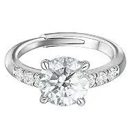 Cubic Zirconia Bridal Ring Set for Women, Round-Cut 14K Gold-Plated Engagement, Promise, and Wedding Rings, Anniversary Jewelry