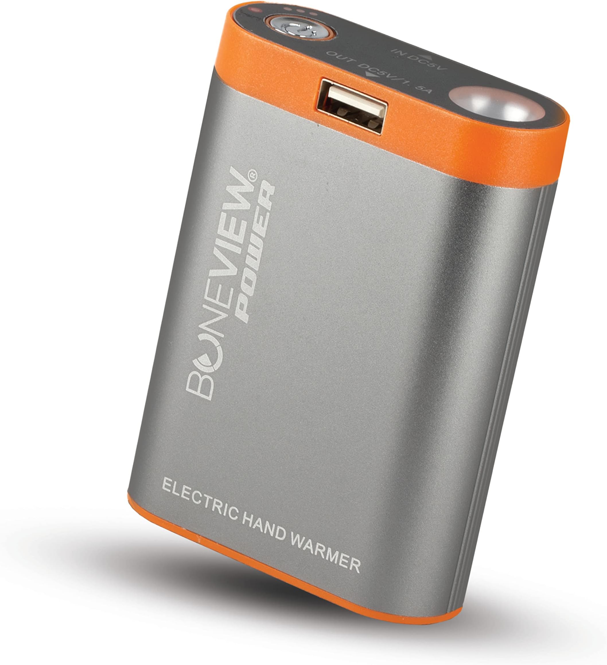 BoneView Electric Hand Warmer Emergency Power Bank with Flashlight - Portable Rechargeable 9900-mAh Battery Pack, Fast Heating Over 8 Hr, Hunting, Fishing, Survival, Camping Gadgets for Men & Women