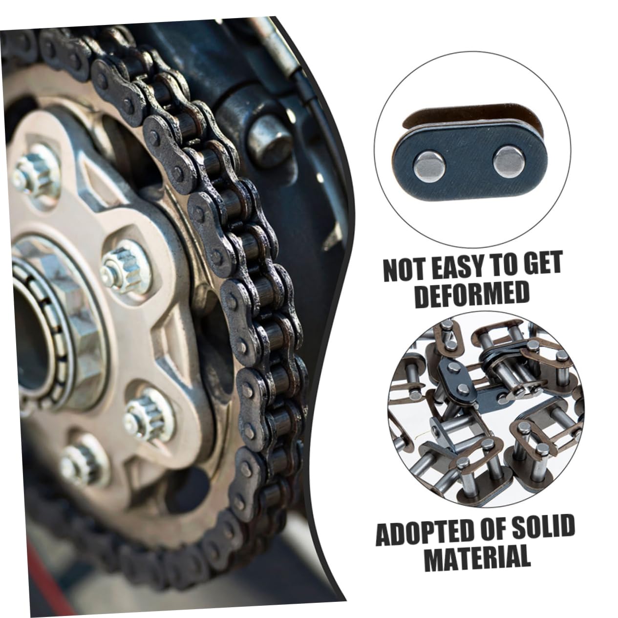 12pcs Heavy Duty Chain Connecting Links for Motorcycle ATV Go-Kart Easy Install Durable Buckles for Reliable Performance and Smooth Riding