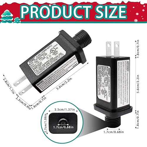 Miniatura 39 de 2 piezas de repuesto 12V 0.5A LED transformador JT-DC120V0500-C clase 2 fuente de alimentación IP44 controlador de luz LED transformador de bajo