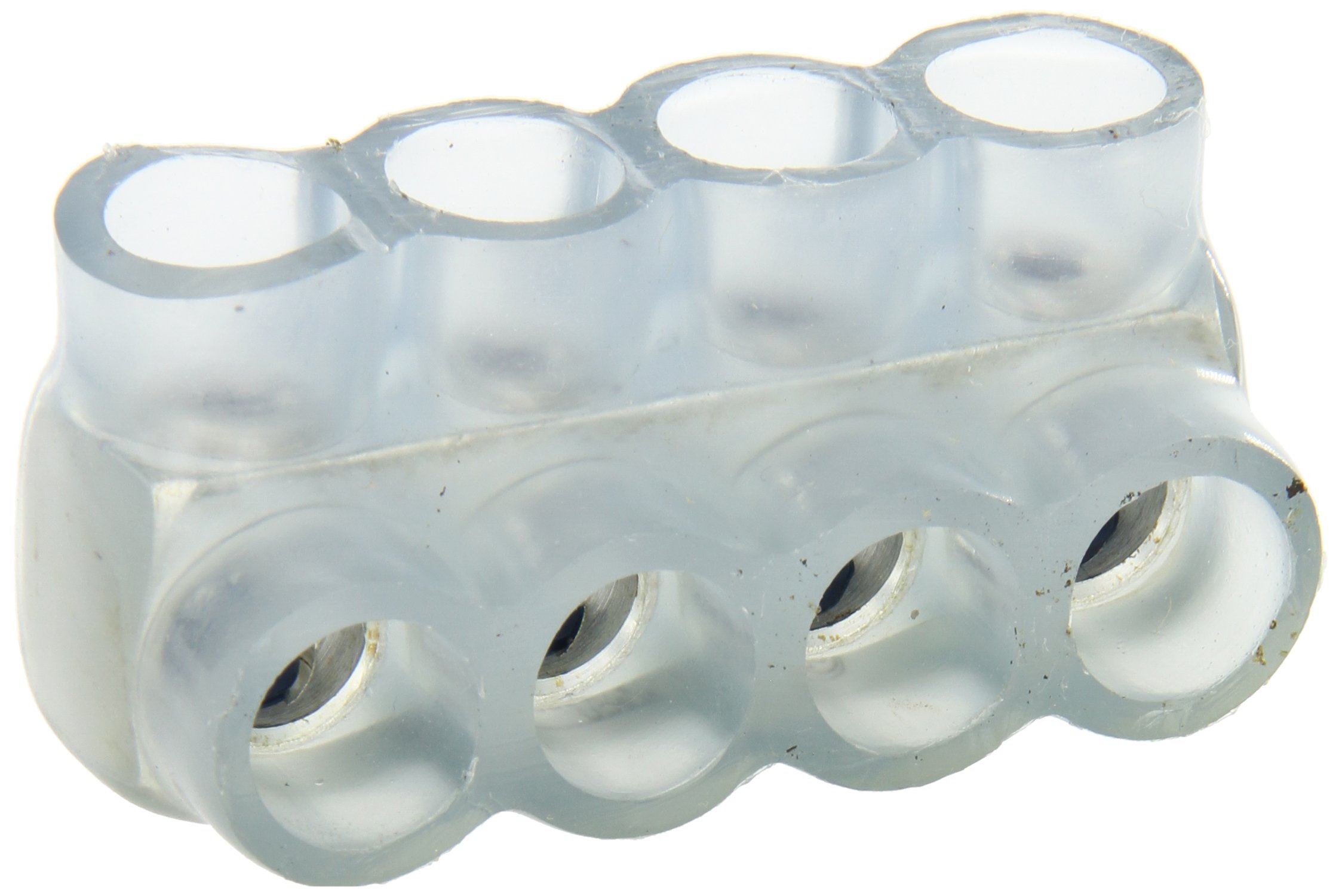 Panduit PCSB600-4S-2Y Multi-Tap Connector Clear Insulation Single-Sided 4 Ports 600 kcmil - #6 AWG STR Conductor Size Range 3/8 Hex Size 1.28