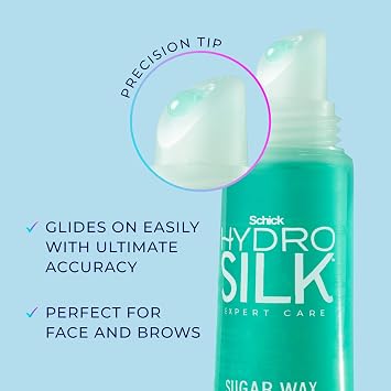 Schick Hydro Silk Sugar Wax Wand for Eyebrows & Lip, 0.7 oz