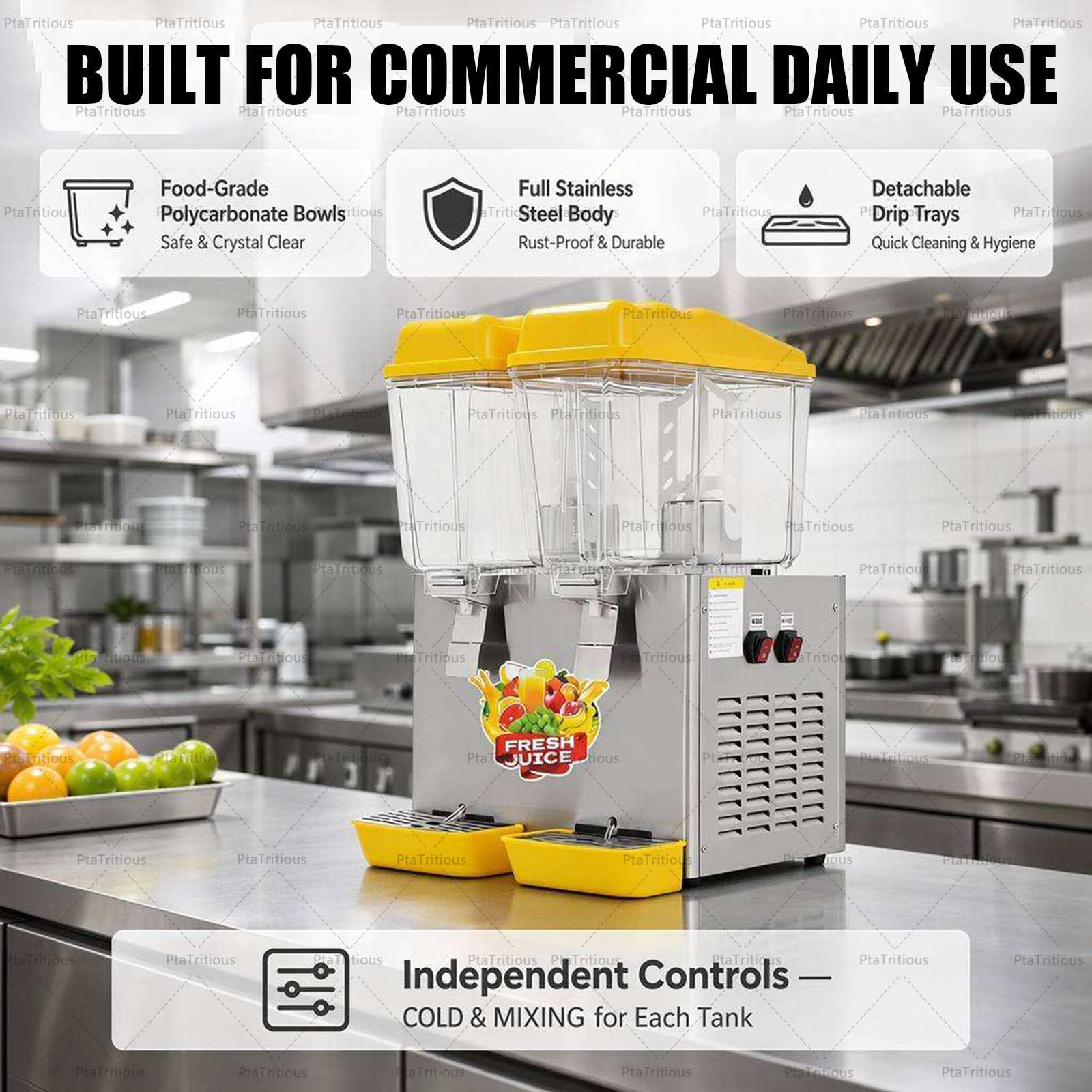 Dispensador comercial de bebidas de 16 L/32 L, dispensador de zumo 32L-Cold